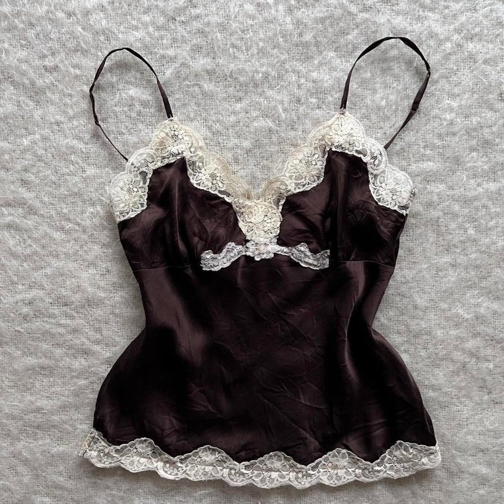 Women's Brown and Cream Cami Vest